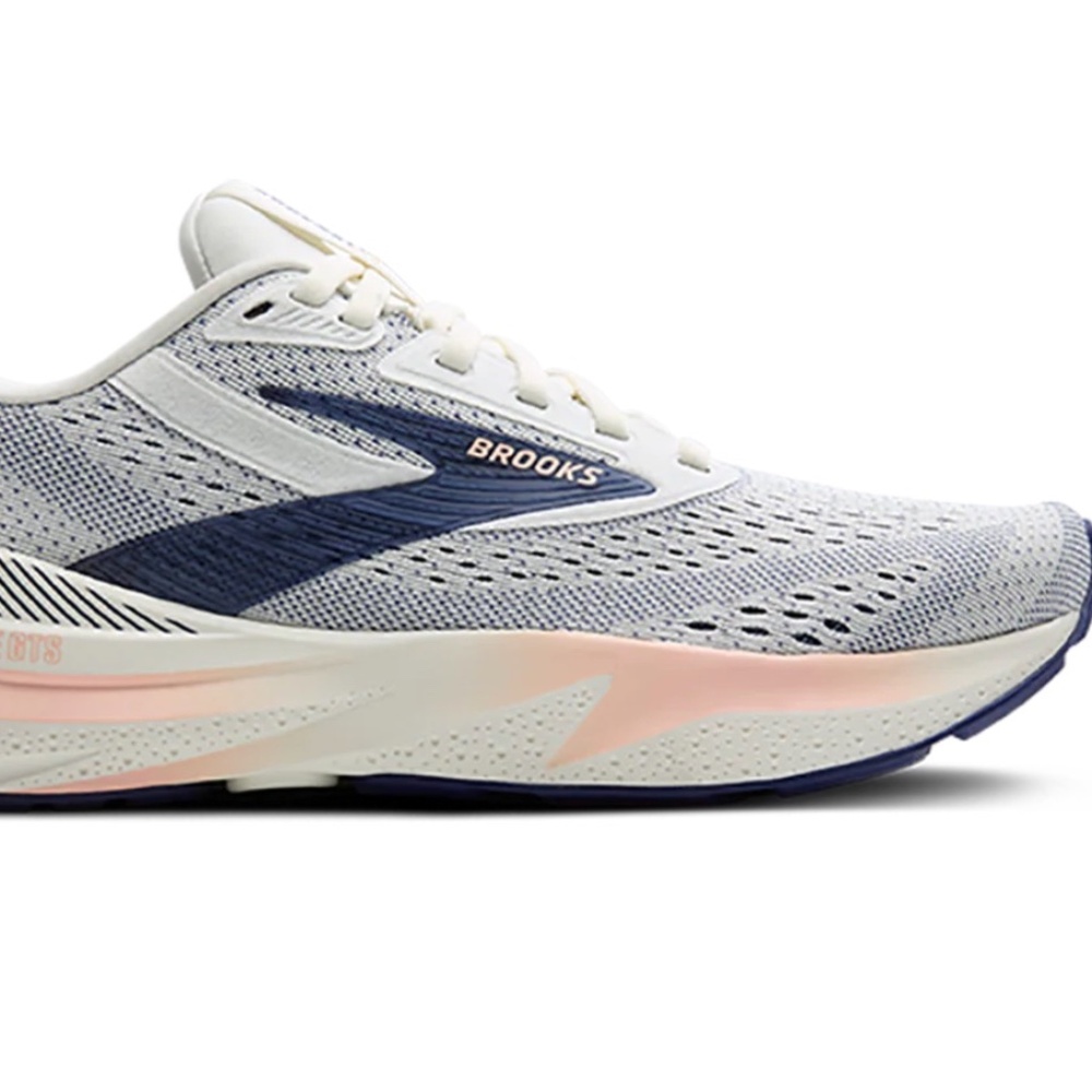 NIB Brooks Adrenaline GTS 24 Grey - Blue Ribbon - Peach